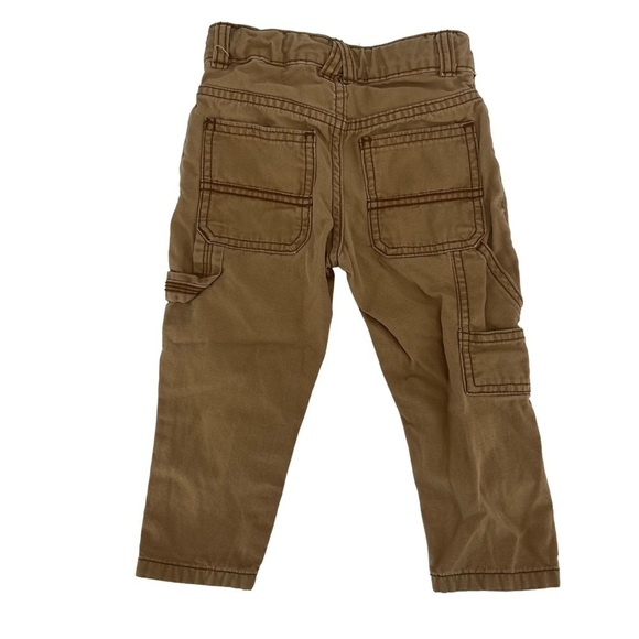 Carter's Tan Carpenter Straight Leg Adjustable Waistband Pants Size 2T Boys - Picture 3 of 6